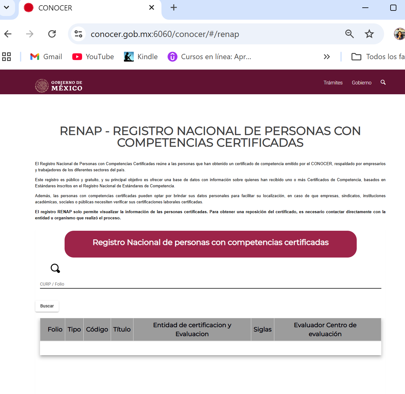 Ejemplo de consulta RENAP