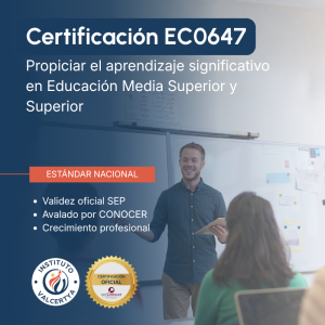 EC0647 Aprendizaje significativo │Educación Media Superior y Superior